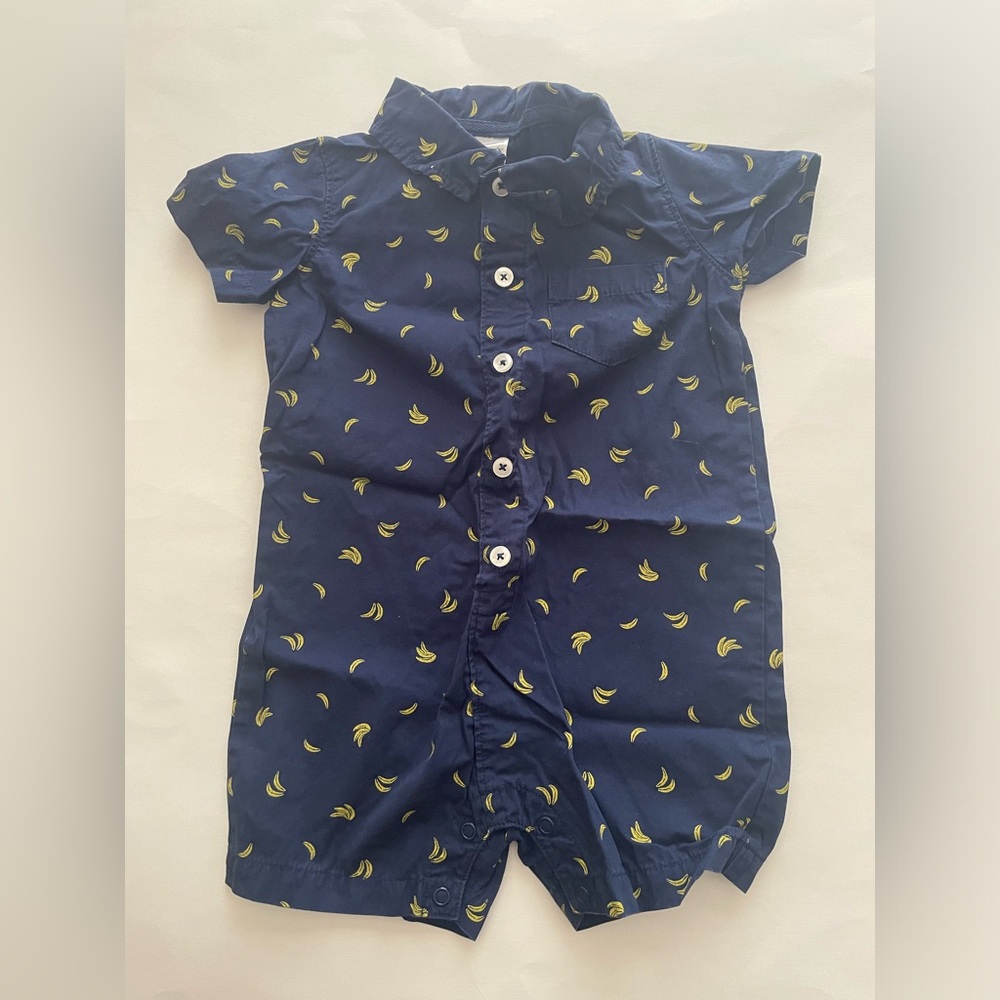 Carter's Blue Banana Print Bodysuit